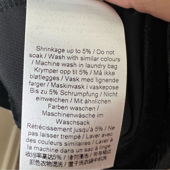 GANNI Black Long Sleeve U-Neckline Velvet Jersey Ruched Mini Dress Size US 6 - Picture 13 of 14